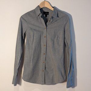 J. Crew Perfect Fitted Polka Dot Button Up Shirt